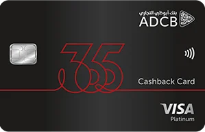 ADCB 365 Cashback Credit Card card, as shown by Abu Dhabi Commercial Bank