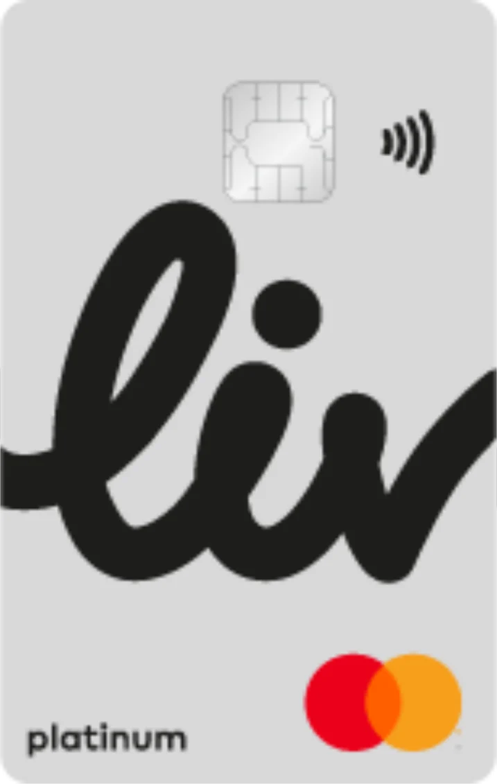 Liv Cashback Credit Card card, as shown by Liv