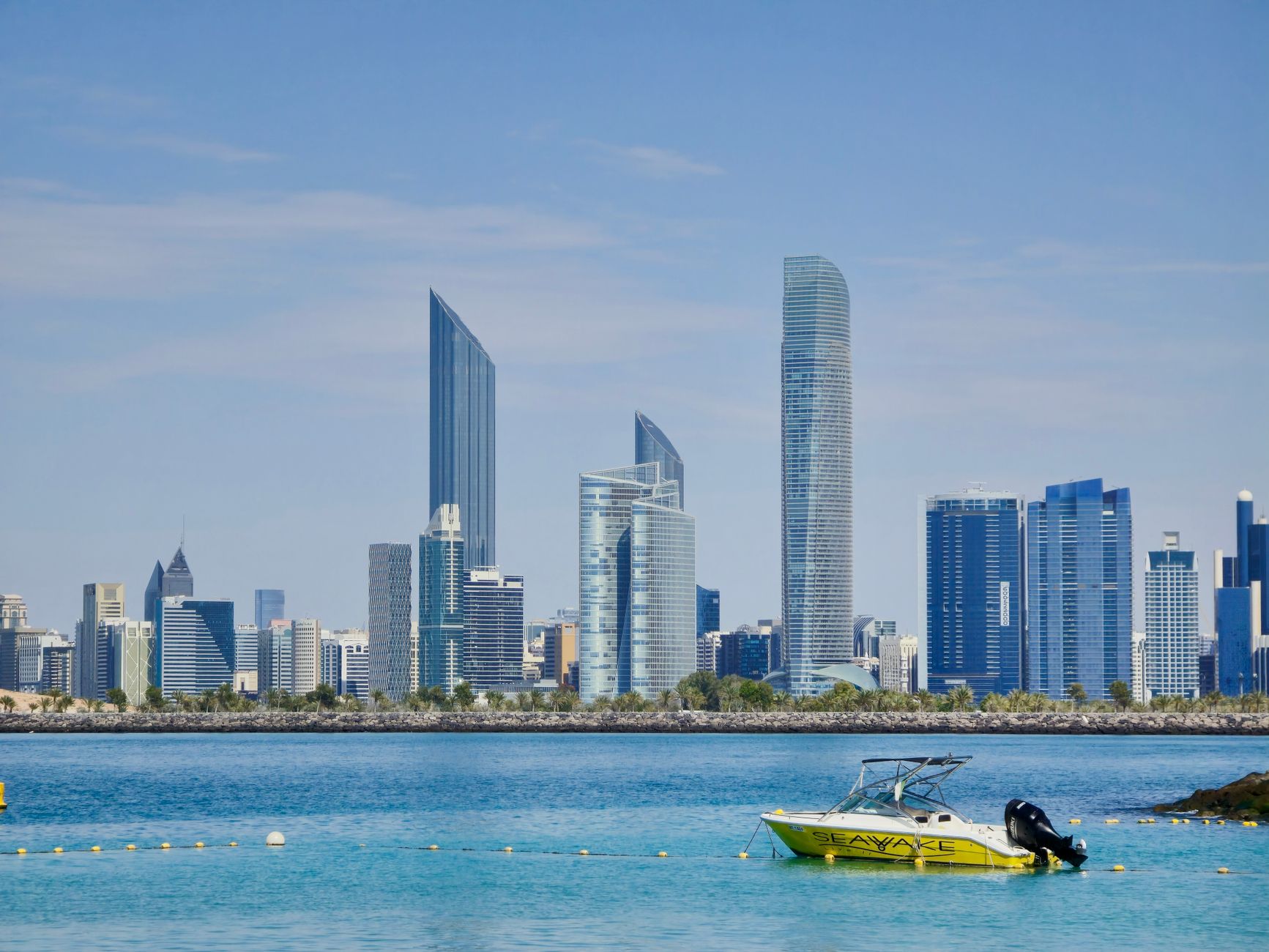Towers along the Abu Dhabi corniche