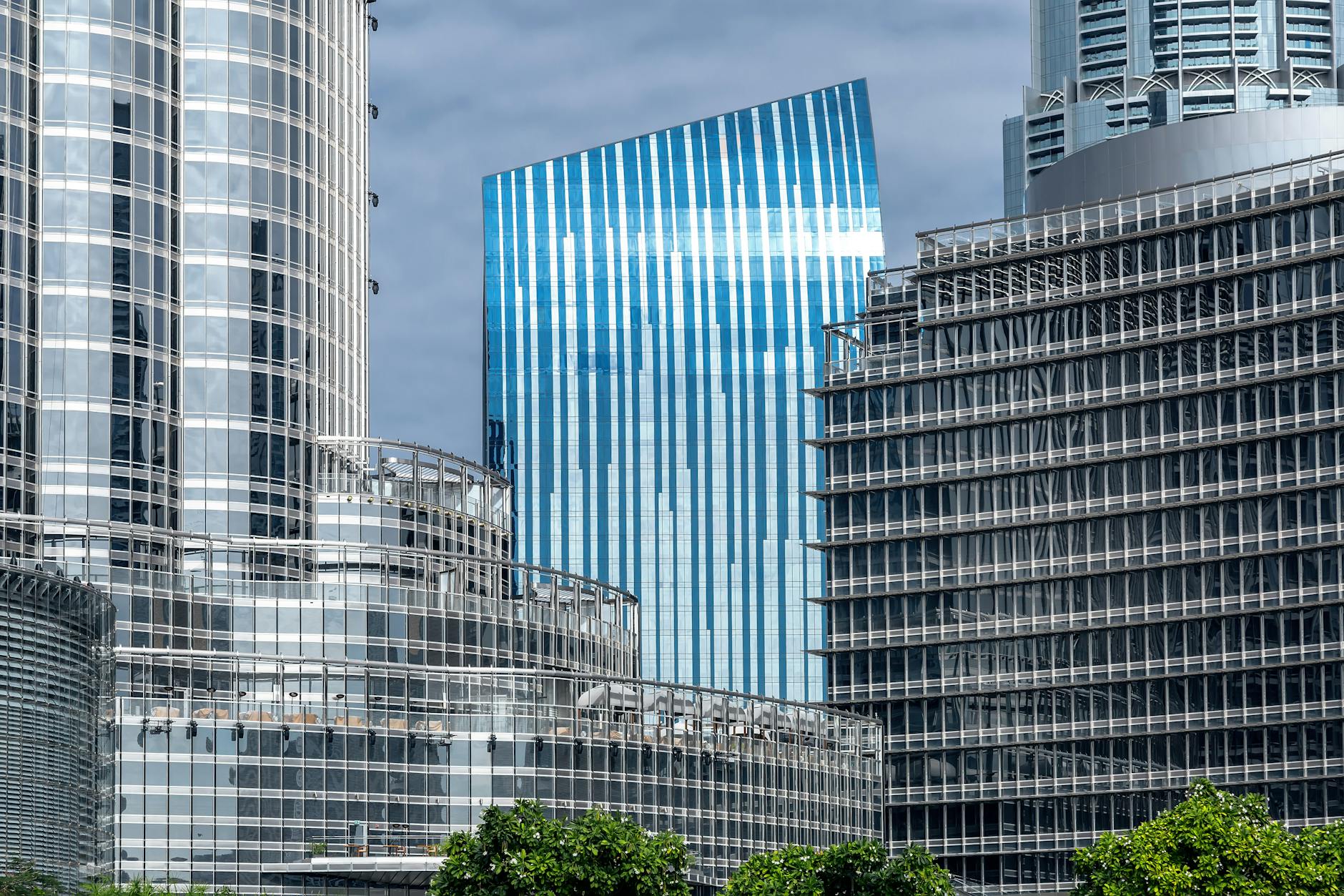 Dubai office tower glass facade