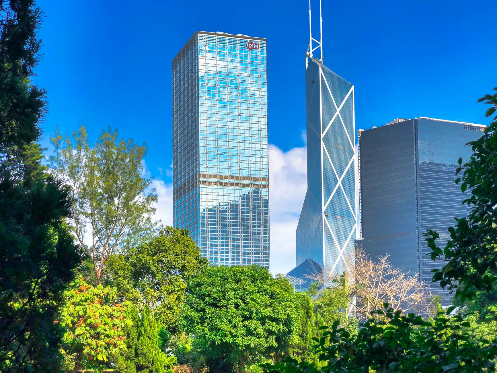 International banking skyscraper exterior