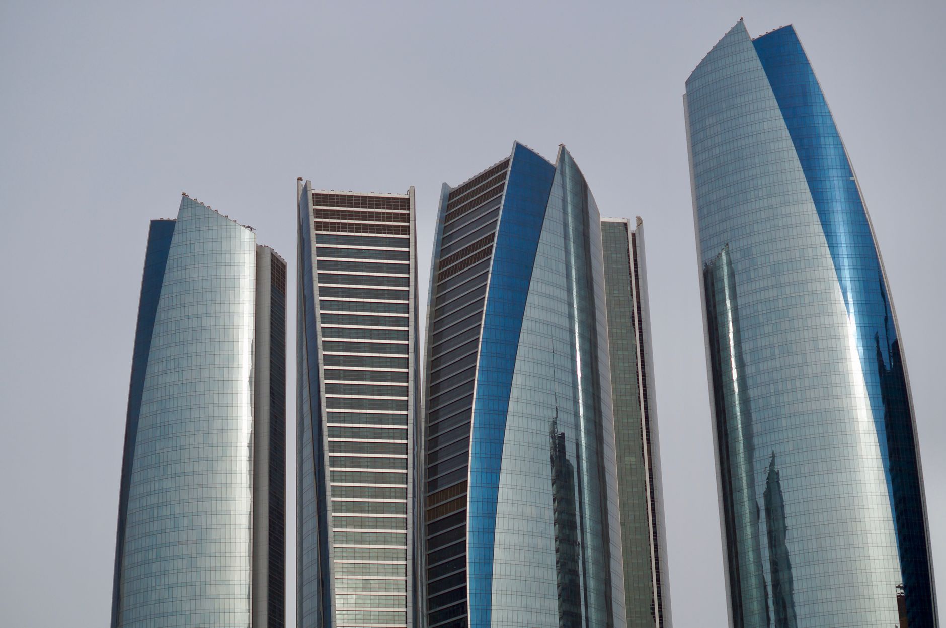Abu Dhabi skyline in daylight