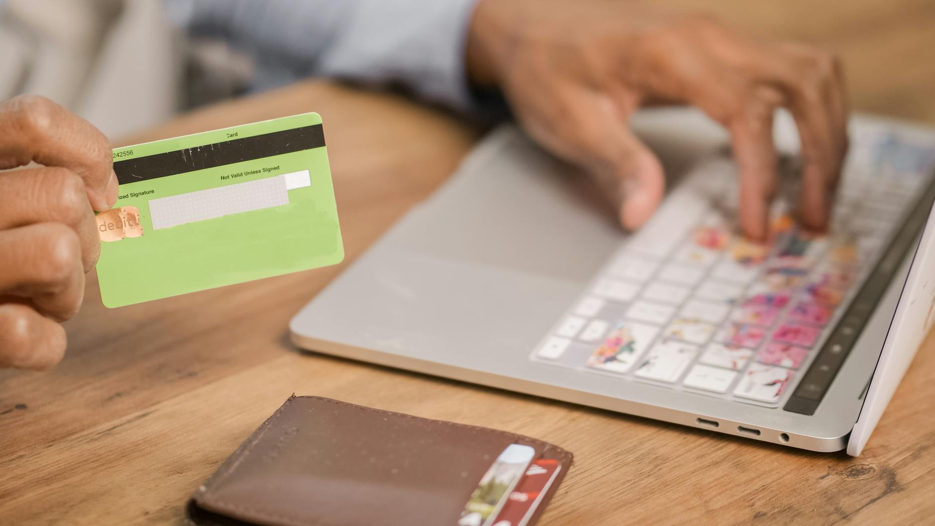 Close-up of an e-commerce checkout cart on a laptop keyboard