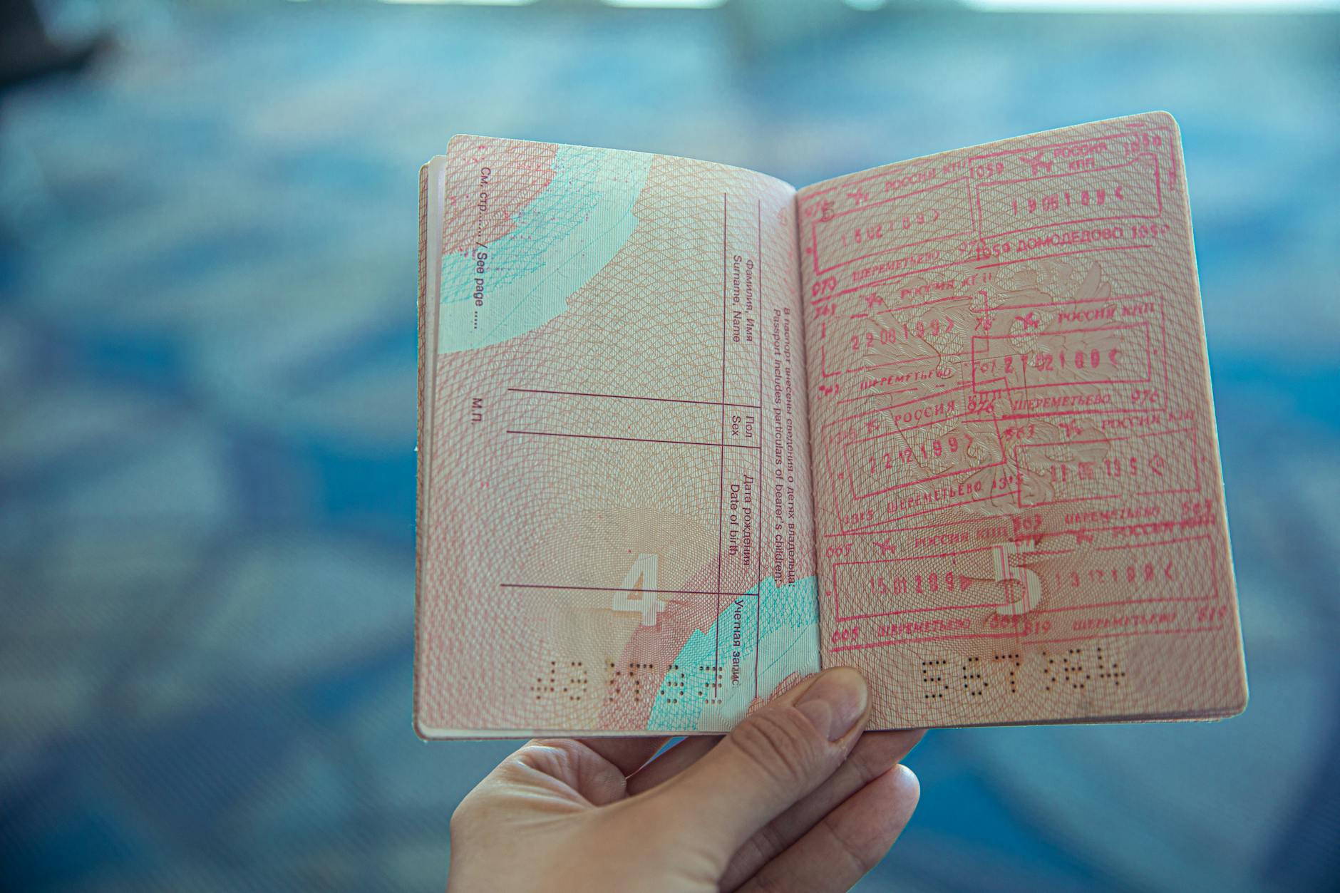 UAE passport with residence visa stamp