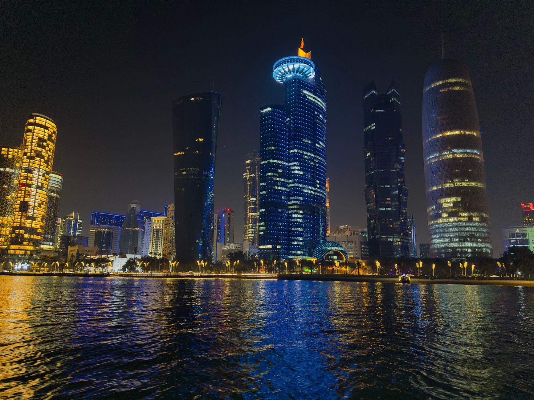 Doha's West Bay skyline seen across the water